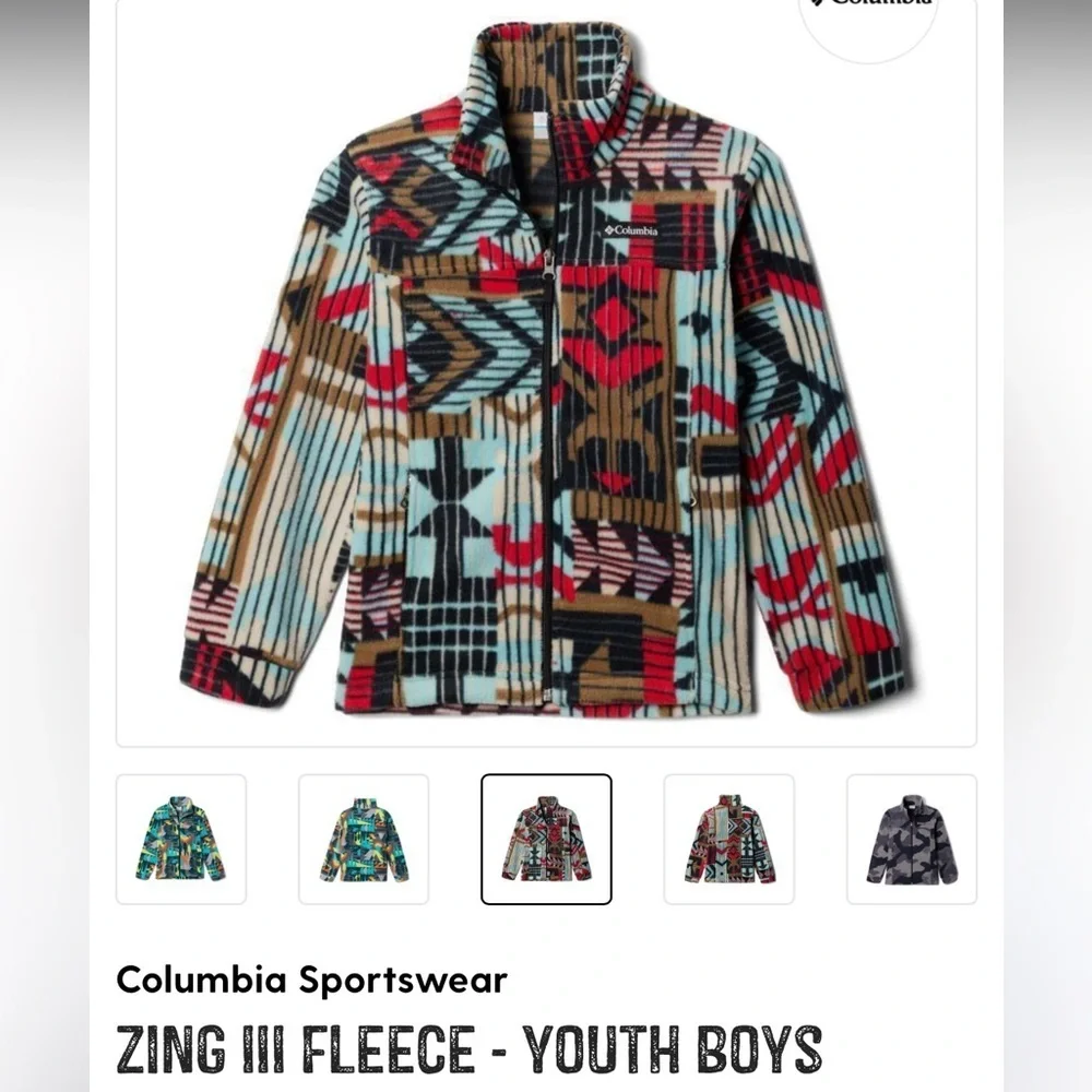 Columbia Zing 3 (III) Fleece Jacket. Youth size XL, like new condition